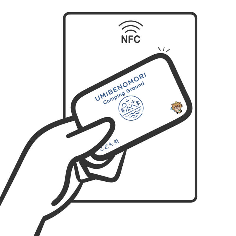 NFCリーダーをタッチ!